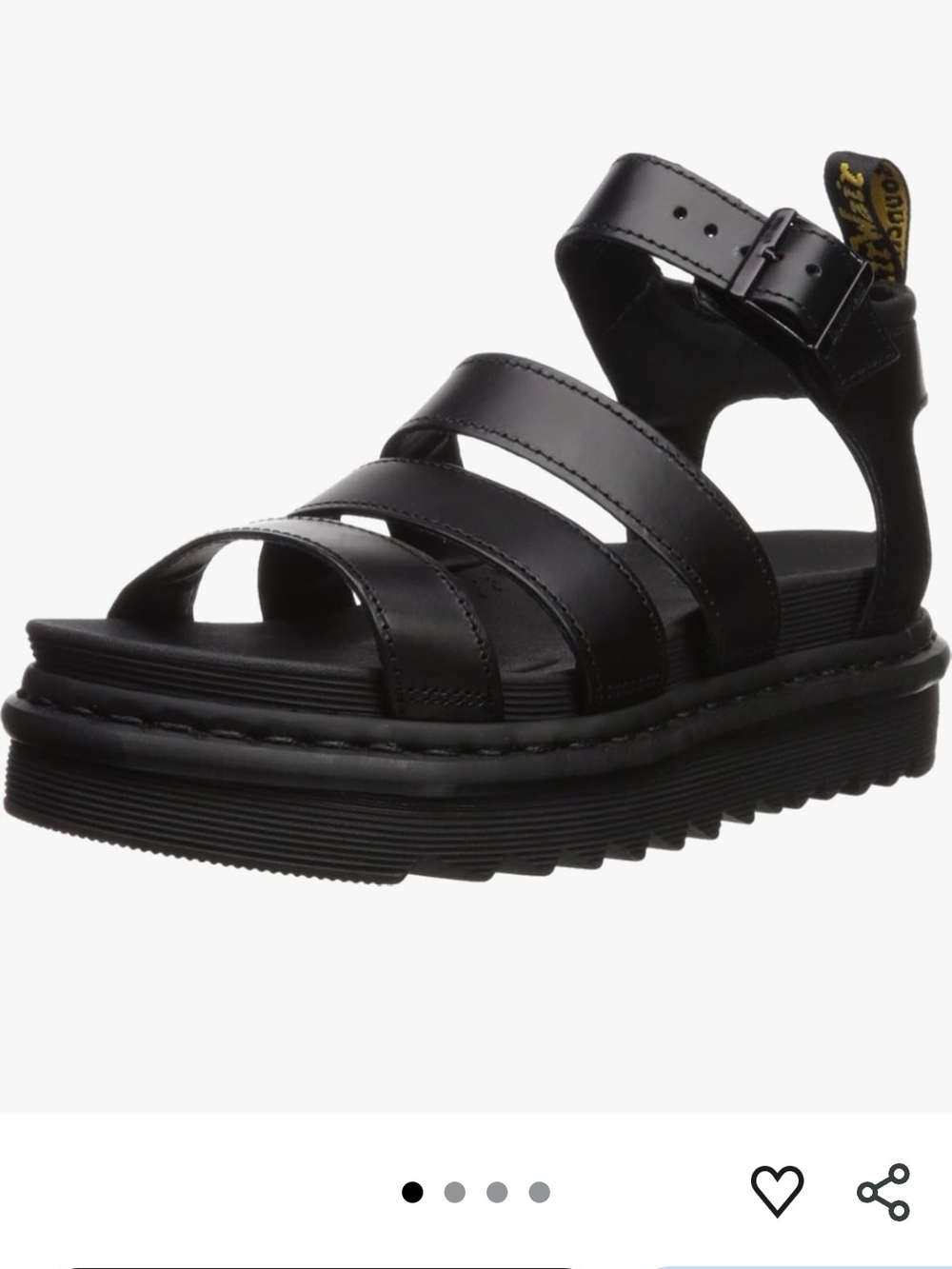 Dr. Martens Women Black Leather Strappy Fisherman Sandals SZ 7
